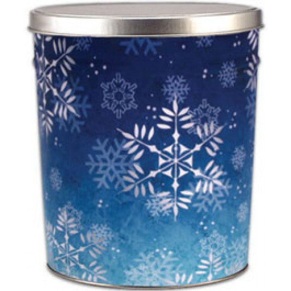 Popcorn Tin (3.0 Gal) - Snowflake