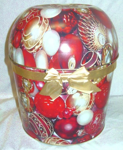 Combo Popcorn Tin (2 Gal) - Red Ornamets Bowl